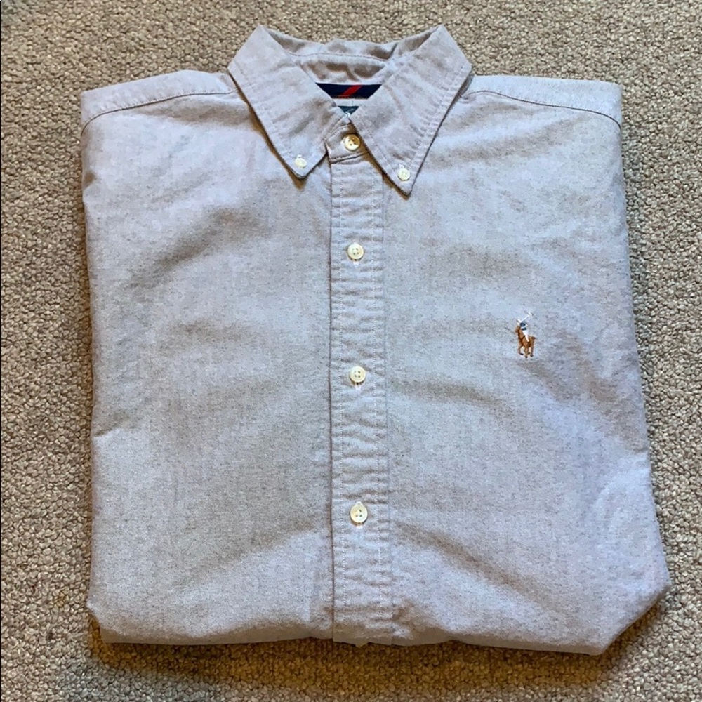 NWOT Polo Ralph Lauren Blue Button Down Shirt